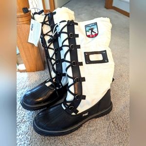 Pajar Black and White Winter Boots